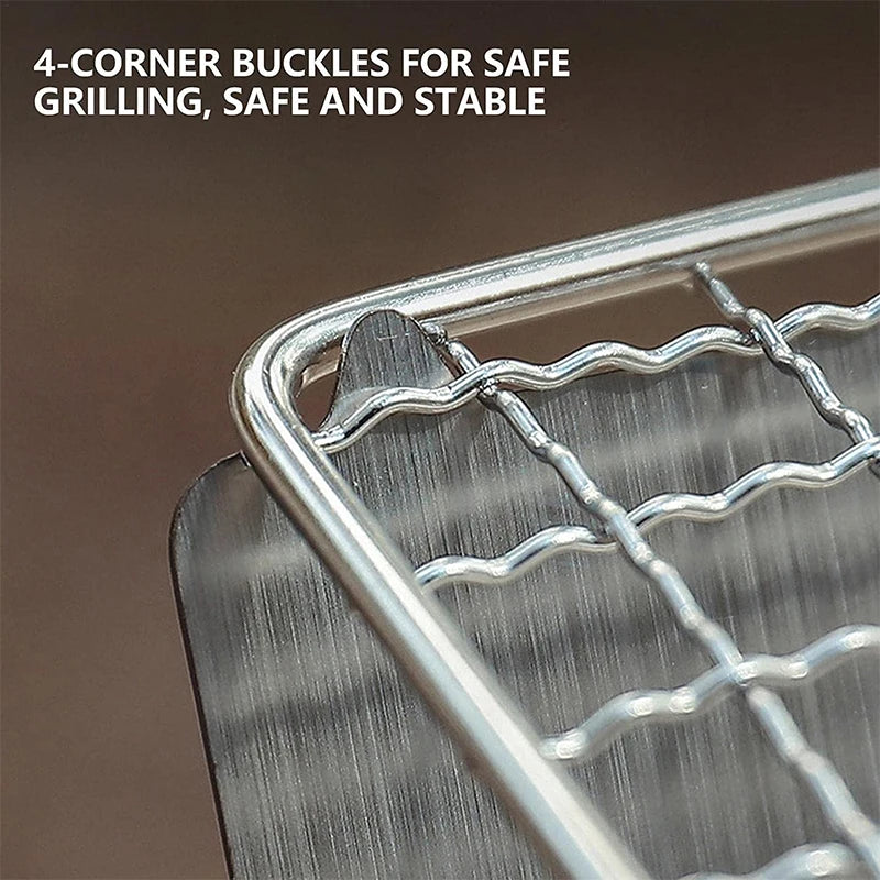 Portable Folding BBQ Grill – Stainless Steel Camping Stove