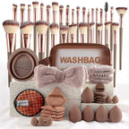40pcs Beauty Tools Major Combination Suit Face Wash Makeup Full Set - Organizer
