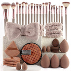 40pcs Beauty Tools Major Combination Suit Face Wash Makeup Full Set - Organizer