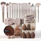 40pcs Beauty Tools Major Combination Suit Face Wash Makeup Full Set - Organizer