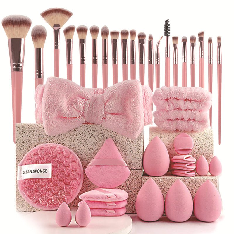 40pcs Beauty Tools Major Combination Suit Face Wash Makeup Full Set - Organizer