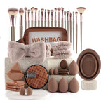 40pcs Beauty Tools Major Combination Suit Face Wash Makeup Full Set - Organizer