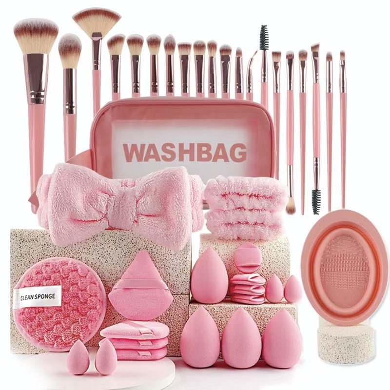 40pcs Beauty Tools Major Combination Suit Face Wash Makeup Full Set - Organizer
