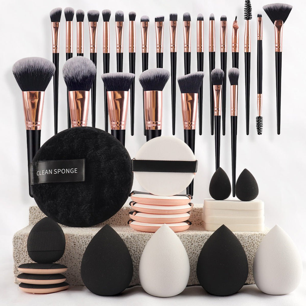 47 Sets Of Beauty Tools Combination Cosmetic Bag Makeup Brush Suit - Organizer