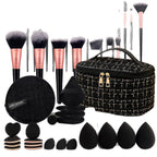 47 Sets Of Beauty Tools Combination Cosmetic Bag Makeup Brush Suit - Organizer