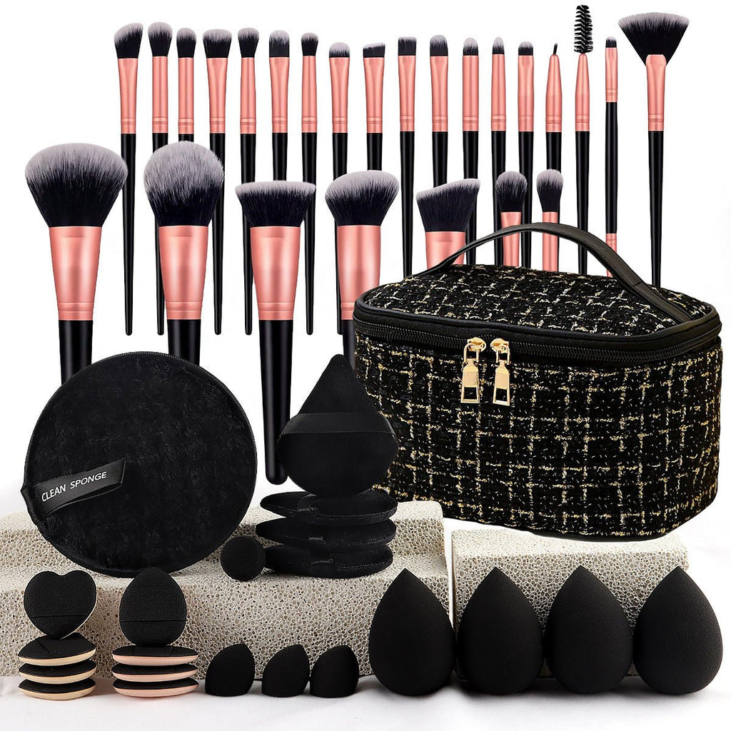 47 Sets Of Beauty Tools Combination Cosmetic Bag Makeup Brush Suit - Organizer